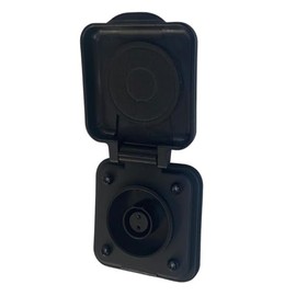 TECHVALET RV 10 Amp Solar Port Inlet Black Marine Grade Camper Exterior Plugin