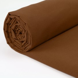 A-Express 100% Cotton Fabric - 60 Inch 150cm Wide - Plain Cotton Fabric by The Metre - Ideal for Quilting, Sewing, Dressmaking, Curtain Linings, Totes, Bedding, Pillowcases - Brown 1 Metre