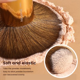 MAANGE 8 PCS Makeup Brush Set Double-end Makeup Brushes Foundationfor Blending Liquid Powder Concealer Contour Eyeshadow Blush Double Sided Brushes Set (Coffee Gold)