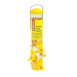 Stokes Select Thistle Tube Bird Feeder with Six Feeding Ports, Yellow, 1.6 lb Capacity - 38224, small