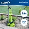 Orbit 26380 Coil Garden Hose, 25 Feet, with 8-Pattern Hose