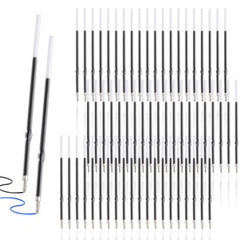 RMIVEGLIA Kugelschreiber minen Set, 60 Stück Kugelschreibermine Ersatz in kugelschreiberminen blau & kugelschreiberminen schwarz. Passend für Kugelschreiber mit 98mm Länge.