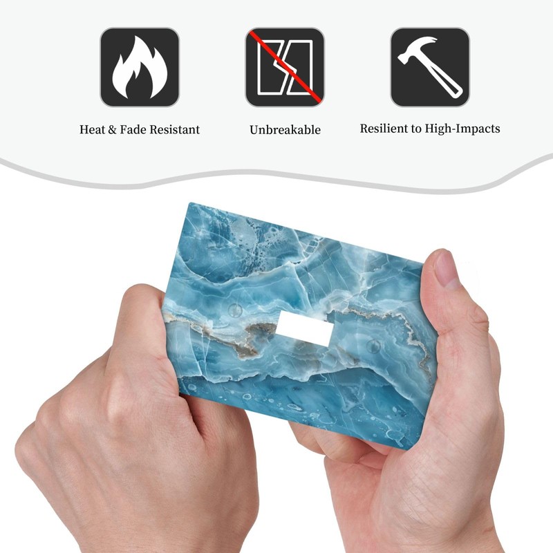 OILbiexn Decorative Light Switch Cover Abstract Luxury Blue Gradient Marble