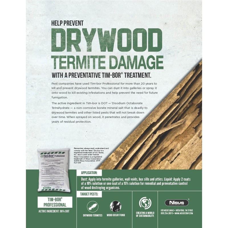 Nisus Timbor Insecticide and Fungicide - 1.5 Lbs. Bag |