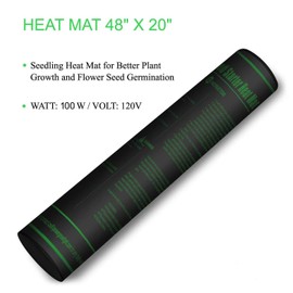 iPower iPower 48" x 20" Waterproof Durable Seedling Heat Mat Warm Hydroponic Plant for Indoor Gardening Germination Starting, 2 Pack