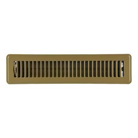 Hartford Ventilation Brown Floor Register Vent for 2" x 14" Vent Openings (Item Dimensions 15.5" x 3 3/4") - Heavy Duty Steel for Walk On Use - Premium Finish - Easy Adjust Air Supply Lever