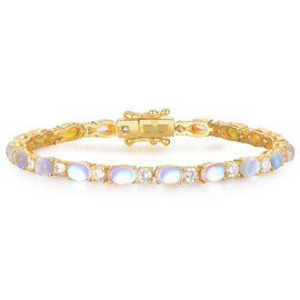 Birthstone Tennis Bracelets for Women 14K Gold Vermeil,Sterling Silver Tennis Bracelet Fashion Jewelry Birthday Gifts for Women Teen Mom Wife Daughter Her