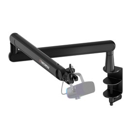 THRONMAX S7 TUNE Low Profile Mic Arm, 360° Rotatable Microphone Boom Arm Mic Stand, Cable Management, Easy Clamp for Streaming, Podcasting, Gaming,Universal fit for Blue Yeti HyperX QuadCast Finfine