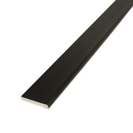 Black Ash, 45mm x 5m Pencil-Round Architrave uPVC Plastic Window Finishing Trim