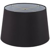 Set of 2 Hardback Tapered Drum Lamp Shades Black Large