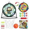 Velcro Dartboard Children with Basketball Hoop, 2-in-1 Dartboard Throwing Game