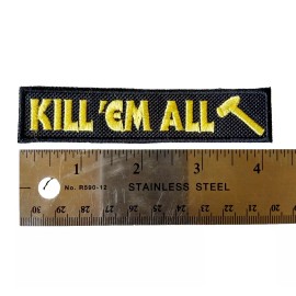 Unbranded Metallica Patch "Kill 'em All" Iron-on Embroidered Quality Thrash Metal Slayer