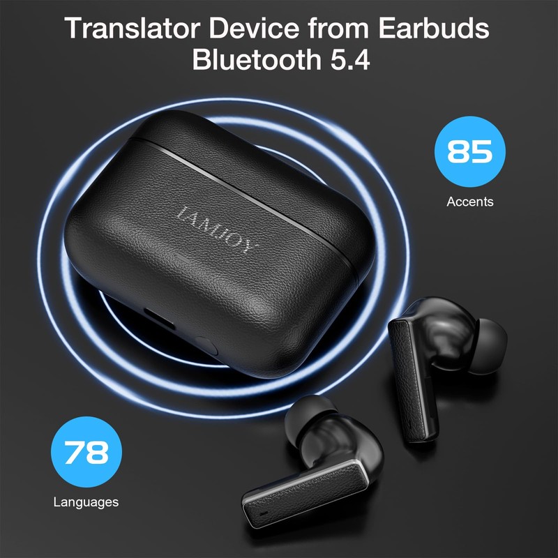 IAMJOY AI Translation Earbuds, 163 Language Two-Way Translator Device with