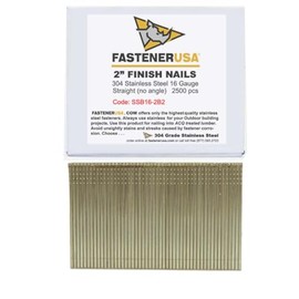 2" Finish Nails 16GA 304SS 2,500ct | SSB16-2B2