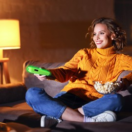 Case for Roku Voice Remote Pro, Cover for Roku Headphone Remote Rechargeable Controller Silicone Battery Cover Sleeve Skin Glow in The Dark