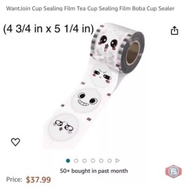 WantJoin 12 WantJoin Cup Sealing Film Tea 90-105 Mm Cup  PP Plastic  Paper Cups 12 TOTAL