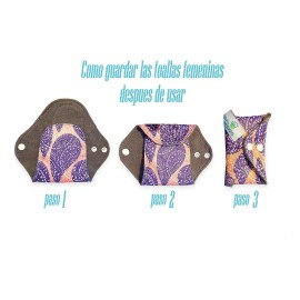 5 Protectores Toallas Femeninas Ecológicas De Bambu + Wetbag