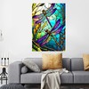 HMDIIMGE Stained Glass Dragonfly Diamond Painting Kits for Adults 5D