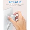 Flat Plug 1Ft Short Extension Cord, White 90-Degree Plug Low