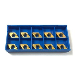 Pack of 10 inserts DCMT mm 070202 Tin Coated