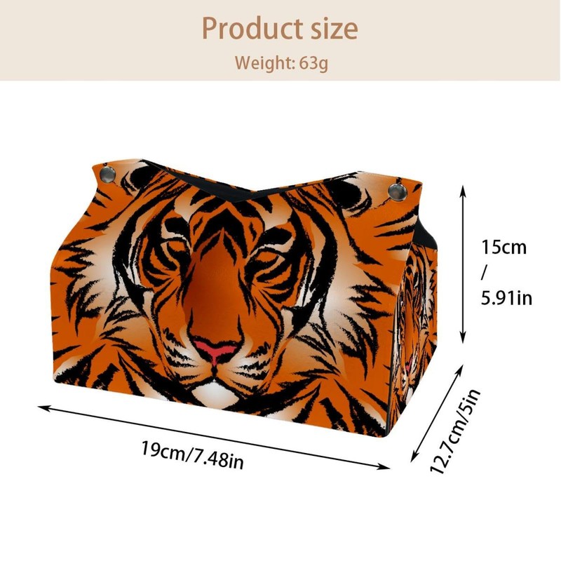 2 Pack Tissue Box Cover Holder, Suffolk Hereford Rectangle Leather