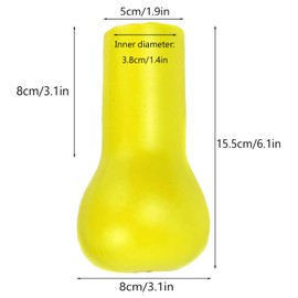 Fishing Rod Butt Cushion Cap Fish Tackle Accessories Floating EVA Foam Holder for Large Fishing Rods(Yellow)