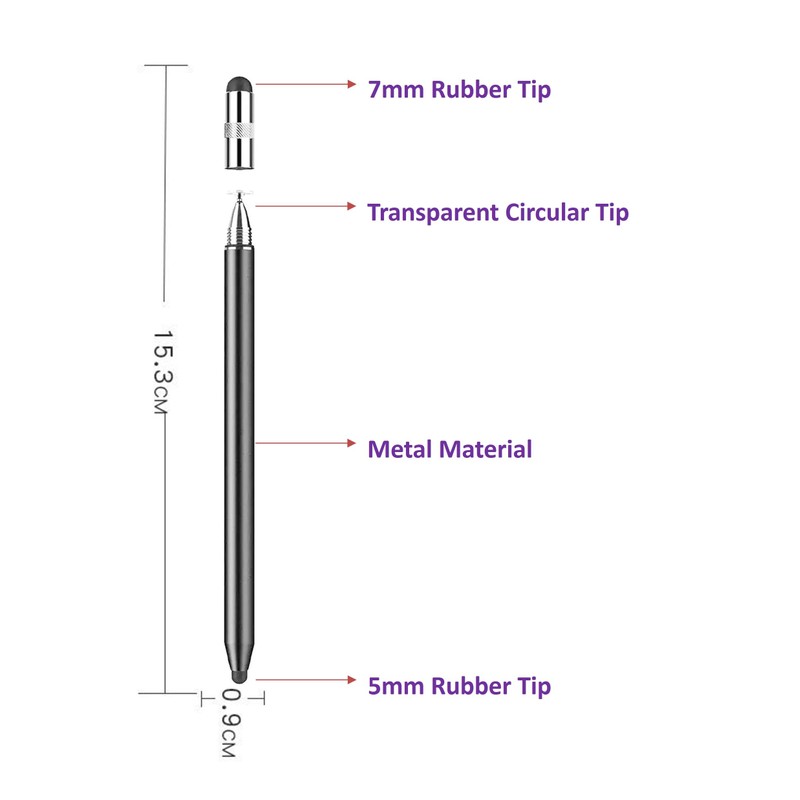 2Pack 3 IN1 AMZ Tablet Pen for Fire HD 10