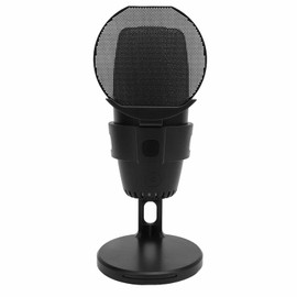 XUMIUZIY USB Gaming Microphone for PS 4/PS 5/PC, Condenser Microphone with Pop Filter, Dynamic Ambient Lights, Shock Mount, Quick Mute, Volume Gain Control, for Streaming, Podcasting