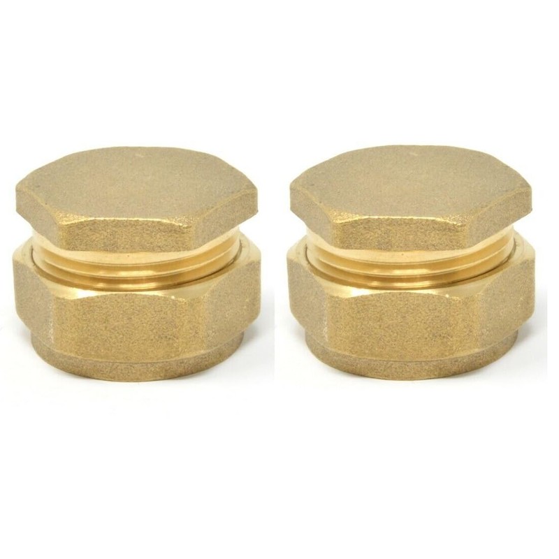 hep® 15mm Brass Compression End Cap Stop End WRAS Approved