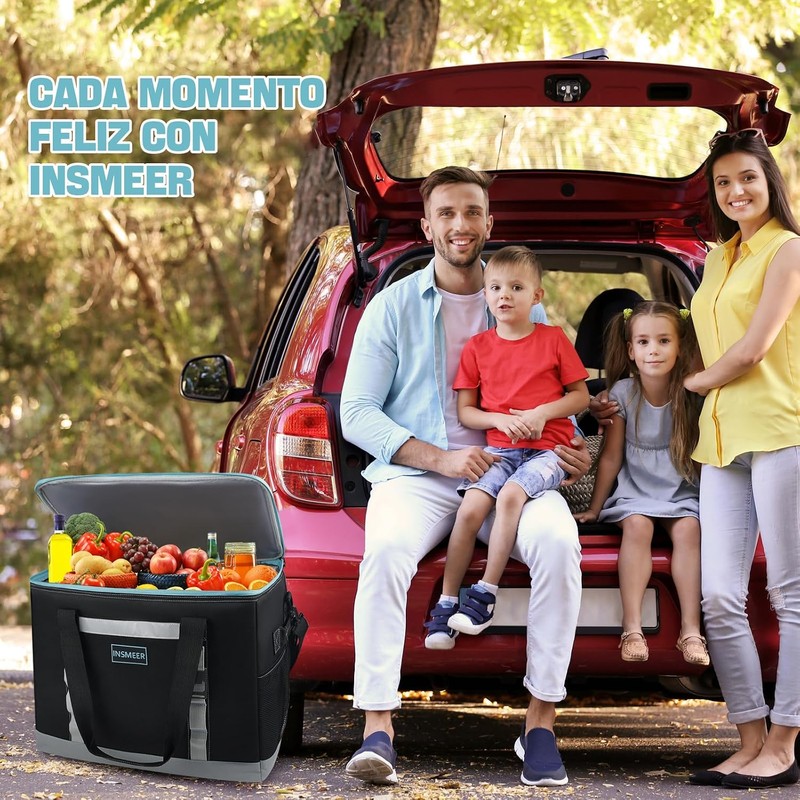 INSMEER Hielera Térmica Plegable para 65 latas Gran Capacidad Bolsa