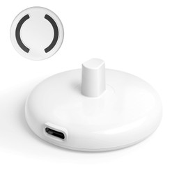 Roleader Cargador Inductivo Tipo C Compatible con Cepillos Eléctricos Braun IO3/4/5/6, Pro 1/3/600/3000, D100, Cargador Portátil para Viajes Reemplazo de 3757, Blanco