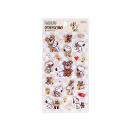 Sun-Star Stationery S8814597 Snoopy Goods, Seal, Plush, Brown