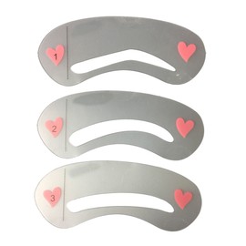 Plus Nao Eyebrow Template, Eyebrow Temple, Eyebrow Temple, Eyebrow Guide, Set of 3, Makeup Support, One Size