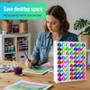 Mekueeex Minimalist 63 Holes Craft Paint Storage Organizer, Thick PVC