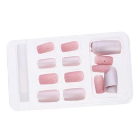 PACKOVE Square Shaped Matte Silver Press On Nails 24pcs Glue On Fake Nails for Women Decorative French Manicure for Weddings Birthdays and