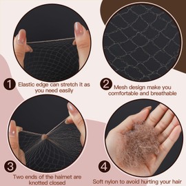 Fandamei Fandamei Hair Accessories Set: 20PCS Mesh Hair Nets Invisible and 40PCS U Shaped Hair Pins for Women, Girls, Ballet Bun Maker & Dance (Hair Nets- 20 inch(50cm), Hair Pins- 2.4 inch(6cm)),Tan Brown