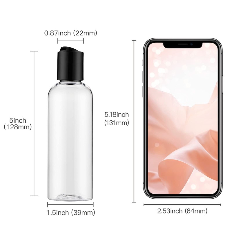 owlyee Travel Bottle, 3.4oz Plastic Shampoo Container (5PCS) Empty Lotion