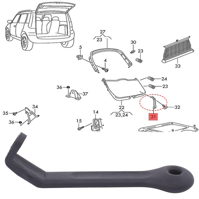 Doo Engy Rear Handle for Fabia 2 Octavia 2 1Z