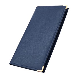 Charmoni - Checkbook case - Credit card holder - ID card holder - ticket - leather - all in one - lightweight and compact, C07 indigo blue, one size, classic, c07 indigo blue, Classic