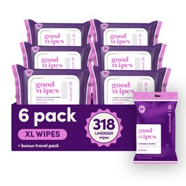 Goodwipes 50ct. 6pk. Lavender + 1 Lavender Travel (DM)