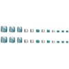 Cat Eyes Press on Toenails Short Square Fake Toe Nails