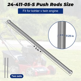 24-411-05-S Push Rod for Kohler Specific Command V-Twin, 2441105s, 24 411 05-s 6in Push Rods, for Kohler Engine Parts Replacement and Lawn Mower Repairing, 2 Pack