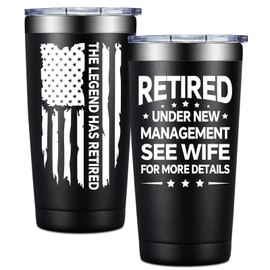 Retirement Gifts for Men 2026 - The Legend Has Retired Tumbler 20oz - Best Retired Gifts for Men, Husband, Dad, Coworker, Boss - Funny Retirement Tumbler for Him