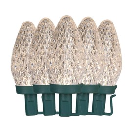 GE StayBright 50-Count 24.5-ft Sparkling Warm White C9 LED Plug-In Indoor/Outdoor Christmas String Lights