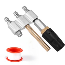 3 in 1 Shooter Tip M5 Twist Nozzle, Adjustable Pressure Washer Nozzle 3-7 GPM Stainless Steel Soft Wash Shooter Tip with 1/4'' Quick Connect for Washing Vehicle Garden