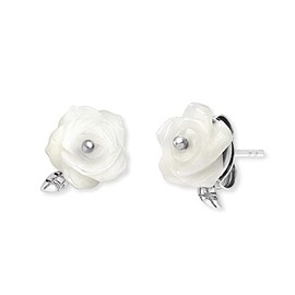 Engelsrufer Women's Earrings Rose Garden Sterling Silver Nickel-Free, Sterling Silver, No Gemstone