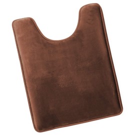 Clara Clark Memory Foam Bath Mat Ultra Soft Non Slip and Absorbent Bathroom Rug, Contour Size - Chocolate Brown