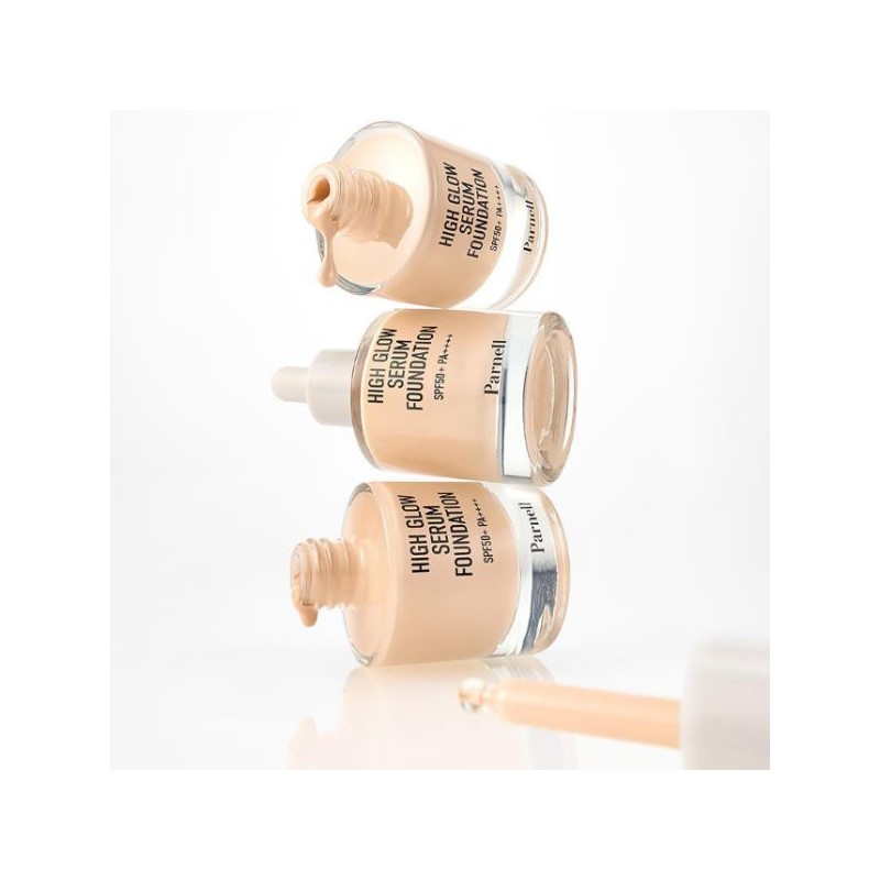 PARNELL High Glow Serum Foundation SPF50+ PA++++ 30ml, Shade:1.0 Natural