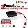 10 Pcs Ledvillage 3 Prong Female Bullet Plug Wiring Harness