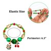 Nanafast Christmas Bracelet Set Santa Claus Snowflake Christmas Tree Beaded
